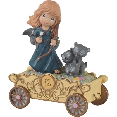 Precious Moments Disney Fulfill Your Dreams,  Disney Birthday Princess Parade Figurine, Age 12 In Multi
