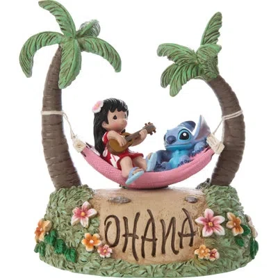Precious Moments Disney Lilo And Stitch Ohana Hammock Musical Figurine 6 Inch In Multi