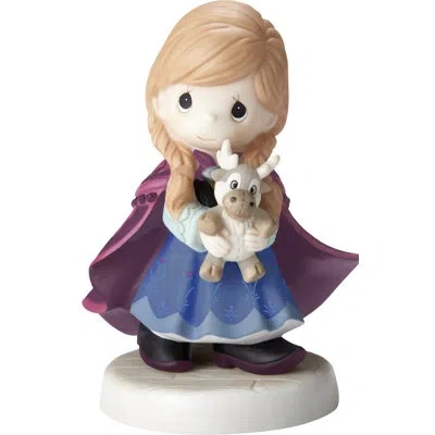 Precious Moments Disney Showcase Frozen You're So Deer To Me Bisque Porcelain Figurine In Blue,purple