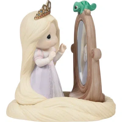 Precious Moments Disney Tangled Rapunzel Looking In Mirror Figurine 5.87 Inch In Neutral