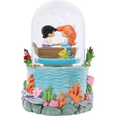 Precious Moments Disney The Little Mermaid Ariel And Eric Rotating Musical Snow Globe Waterball 6.7 Inch In Multi