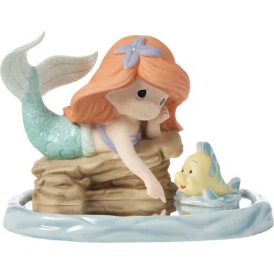 Precious Moments Disney The Little Mermaid Ariel With Mirror Figurine 4.97 Inch In Multi