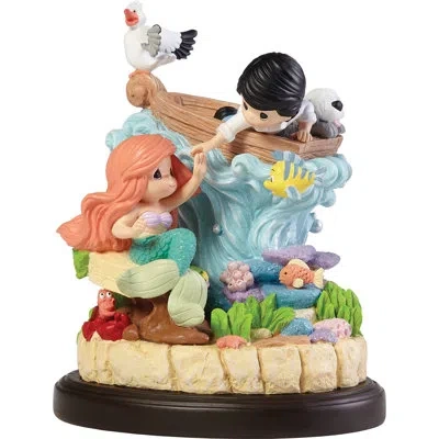 Precious Moments Disney The Little Mermaid Characters Musical Figurine 6.5 Inch In Multi