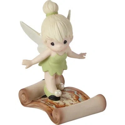 Precious Moments Disney Tinker Bell Unrolling Neverland Map Figurine 6.1 Inch In Multi