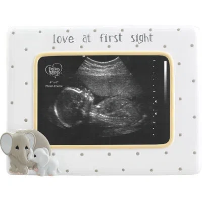 Precious Moments Elephant Love At First Sight Sonogram Sculpted Photo Picture Frame In White