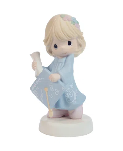 Precious Moments Graduation Blonde Girl Figurine In Blue