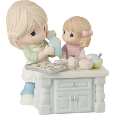 Precious Moments Grandma And Granddaughter Baking Figurine 4.84 Inch In Blue;green;white;yellow