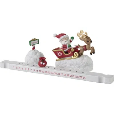 Precious Moments Here Comes Santa Claus Resin/wood Countdown Calendar
