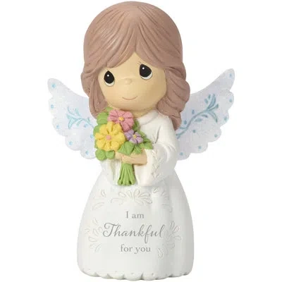 Precious Moments “i Am Thankful For You” Mini Figurine In Blue;brown;white;green
