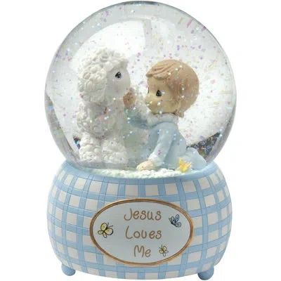 Precious Moments “jesus Loves Me” Desk Globe In Blue