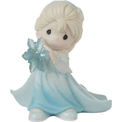 Precious Moments Like A Snowflake, You're One Of A Kind Disney Elsa Bisque Porcelain Figurine In Cream