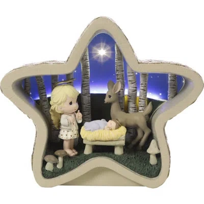 Precious Moments Silent Night Led Figurine In Blue