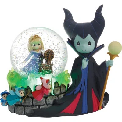 Precious Moments Sleeping Beauty And Maleficent Light Up Musical Snow Globe Waterball 5.75 Inch In Multi