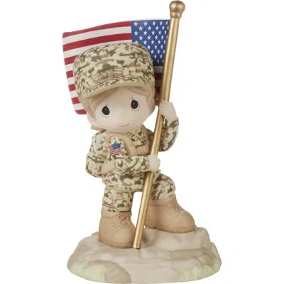 Precious Moments Thank You For Being My Hero Girl Bisque Porcelain Figurine In Cream