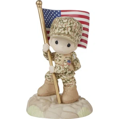 Precious Moments Thank You For Being My Hero Military Boy Figurine In Multi