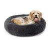 Precious Tails 24" Charcoal Donut Pet Bed In Black
