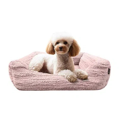 Precious Tails 26" Pink Cuddler Pet Bed