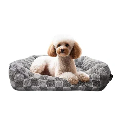 Precious Tails 30" Gray Cuddler Pet Bed