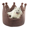 Precious Tails Crown Brown Pet Bed In Brown