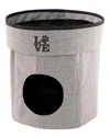 Precious Tails Linen Cat Cave With Storage