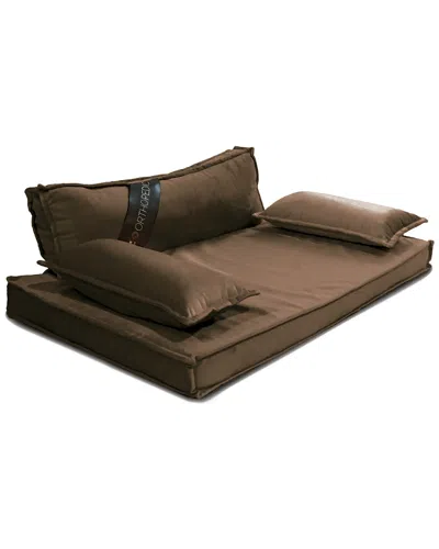Precious Tails Medium Modern Sofa Pet Bed In Brown