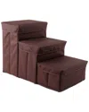 Precious Tails Padded 2 Step Pet Storage Foldable In Brown