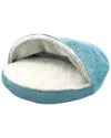 PRECIOUS TAILS PRECIOUS TAILS PLUSH CORDUROY AND SHERPA LINED PET CAVE BED