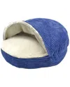 Precious Tails Plush Corduroy & Sherpa-lined Pet Cave Bed