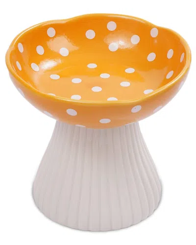 Precious Tails P.t. Supply Co. Mushroom Stoneware Elevated Pet Bowl