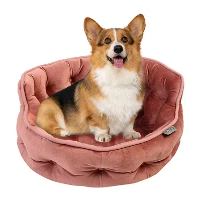 Precious Tails Round Cuddler Rose Pet Bed In Pink