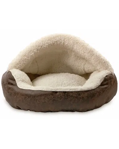 PRECIOUS TAILS PRECIOUS TAILS VEGAN LEATHER DEEP DISH CAVE PET BED