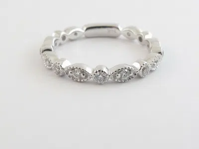 Pre-owned Preciousgold4you 14k White Gold Diamond Eternity Band Ring In H