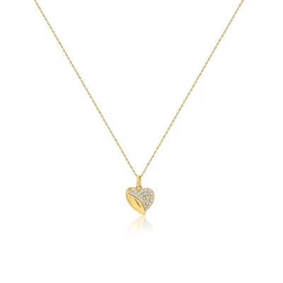Preekas Jewelry Women's Gold Celestial Heart