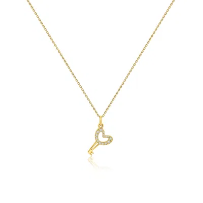 Preekas Jewelry Women's Gold The Heart Key