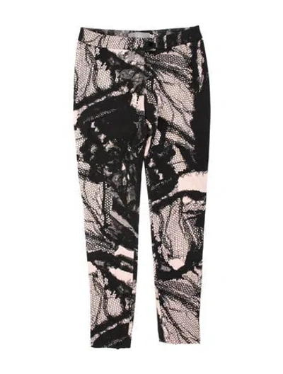 Pre-owned Preen By Thornton Bregazzi Acetate Straight Leg Pants In Black/pink