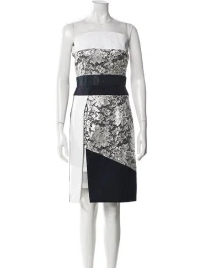 Pre-owned Preen By Thornton Bregazzi Animal Print Knee-length Dress In Multi