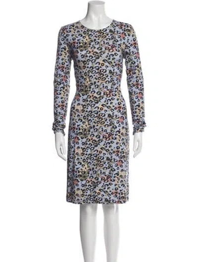 Pre-owned Preen By Thornton Bregazzi Animal Print Knee-length Dress In Multi