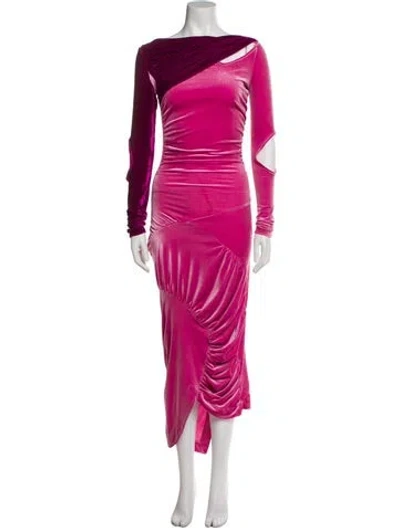 Pre-owned Preen By Thornton Bregazzi Bateau Neckline Long Dress In Pink