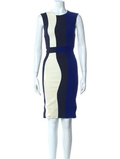 Pre-owned Preen By Thornton Bregazzi Colorblock Pattern Knee-length Dress In Multi
