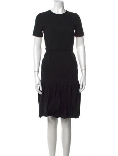 Pre-owned Preen By Thornton Bregazzi Crew Neck Knee-length Dress In Black/brown