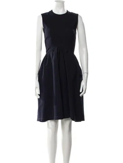 Pre-owned Preen By Thornton Bregazzi Crew Neck Knee-length Dress In Blue