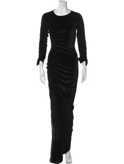 Pre-owned Preen By Thornton Bregazzi Crew Neck Long Dress In Black