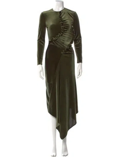 Pre-owned Preen By Thornton Bregazzi Crew Neck Long Dress In Green