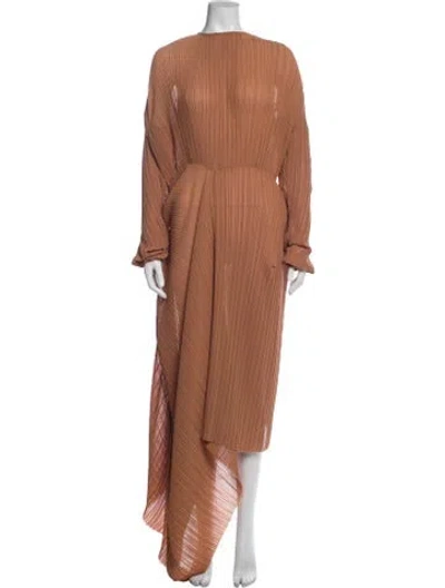 Pre-owned Preen By Thornton Bregazzi Crew Neck Long Dress In Neutral