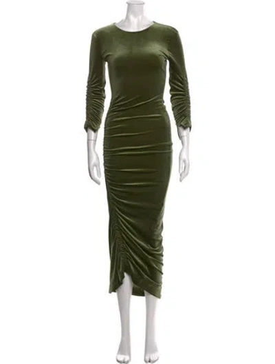 Pre-owned Preen By Thornton Bregazzi Crew Neck Midi Length Dress In Green