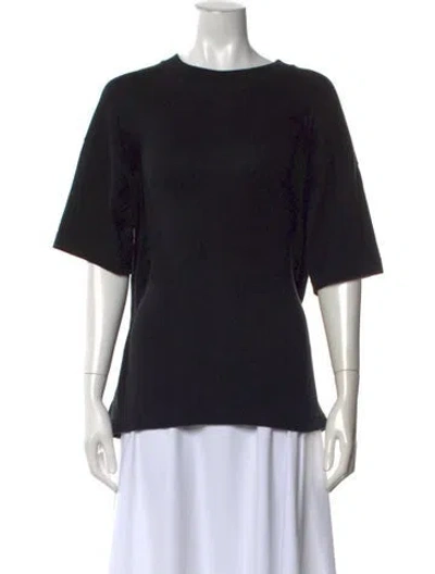 Pre-owned Preen By Thornton Bregazzi Crew Neck Short Sleeve Top In Black