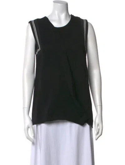 Pre-owned Preen By Thornton Bregazzi Crew Neck Sleeveless Top In Black