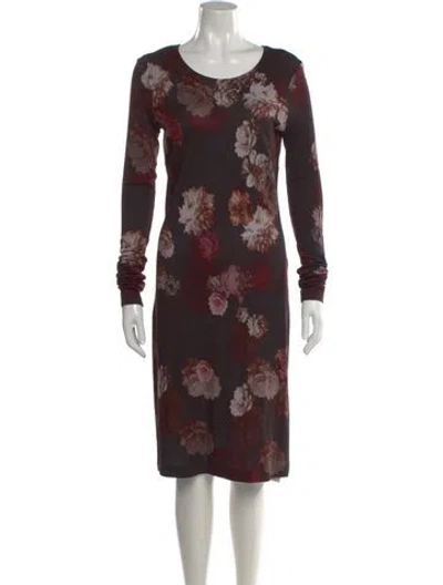 Pre-owned Preen By Thornton Bregazzi Floral Print Knee-length Dress W/ Tags In Black