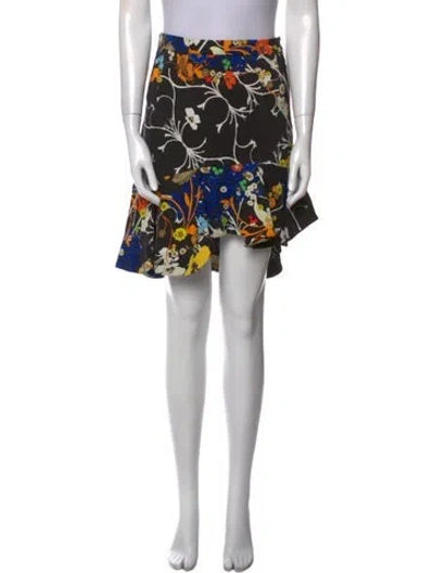 Pre-owned Preen By Thornton Bregazzi Floral Print Knee-length Skirt In Multi