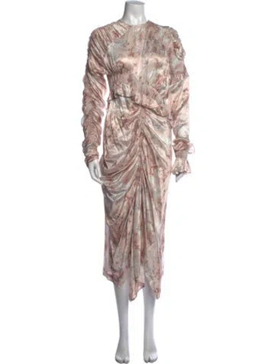 Pre-owned Preen By Thornton Bregazzi Floral Print Long Dress W/ Tags In Pink